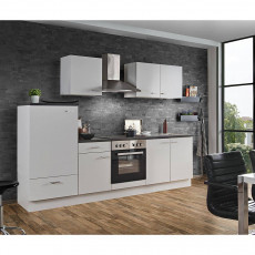 Küchenzeile White Classic inklusive E-Geräte, LIVERPOOL-87, Breite 270cm weiß
